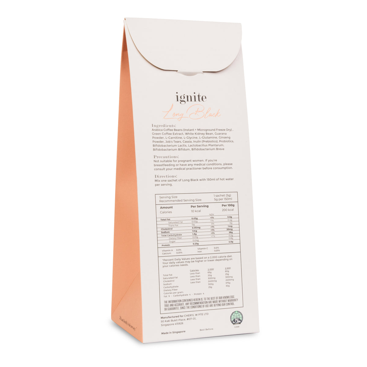 Cheryl W Ignite Long Black [For Weight Loss]